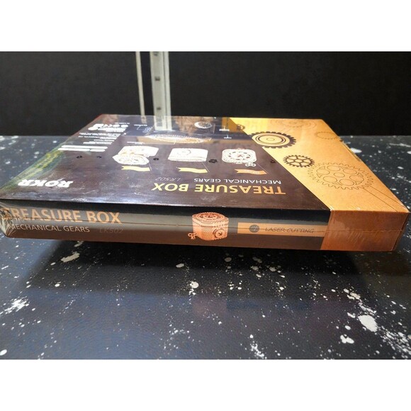ROKR 3D Wooden Puzzle Mechanical Treasure Box Gear Model Kit Secret Storage Gift - Picture 3 of 6
